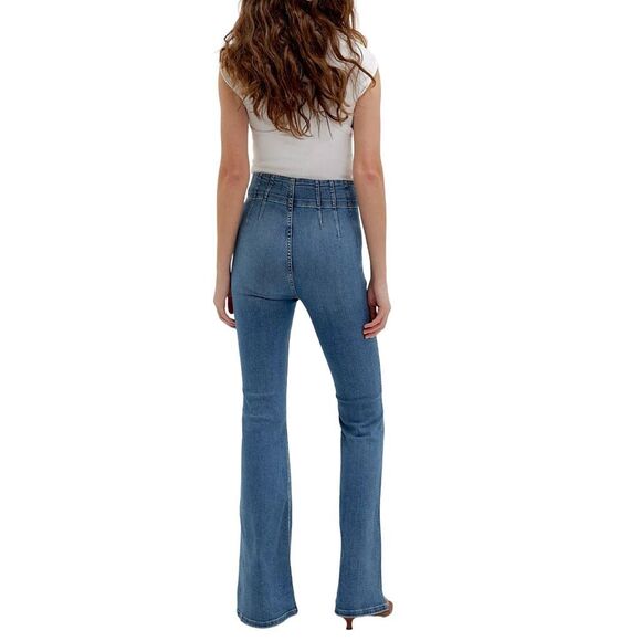 We The Free x Free People Jayde Flare Jeans - Size 29 - Sunburst Blue - Picture 6 of 10